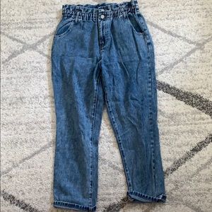 Paperbag mom jean high rise